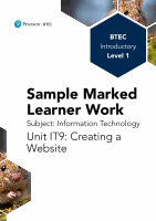 Page 1: Sample Marked Learner Work - Edexcel