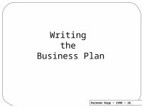 Page 26: Developing  A  Well-Conceived  Business Plan